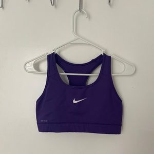 purple Nike sports bra
